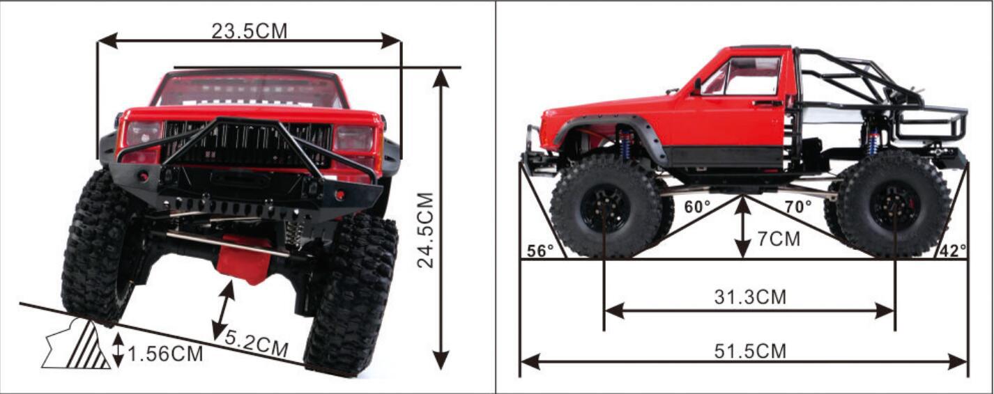 Axing RC Crawler, Cherokee Roc - Running Gear Box 评论和价格