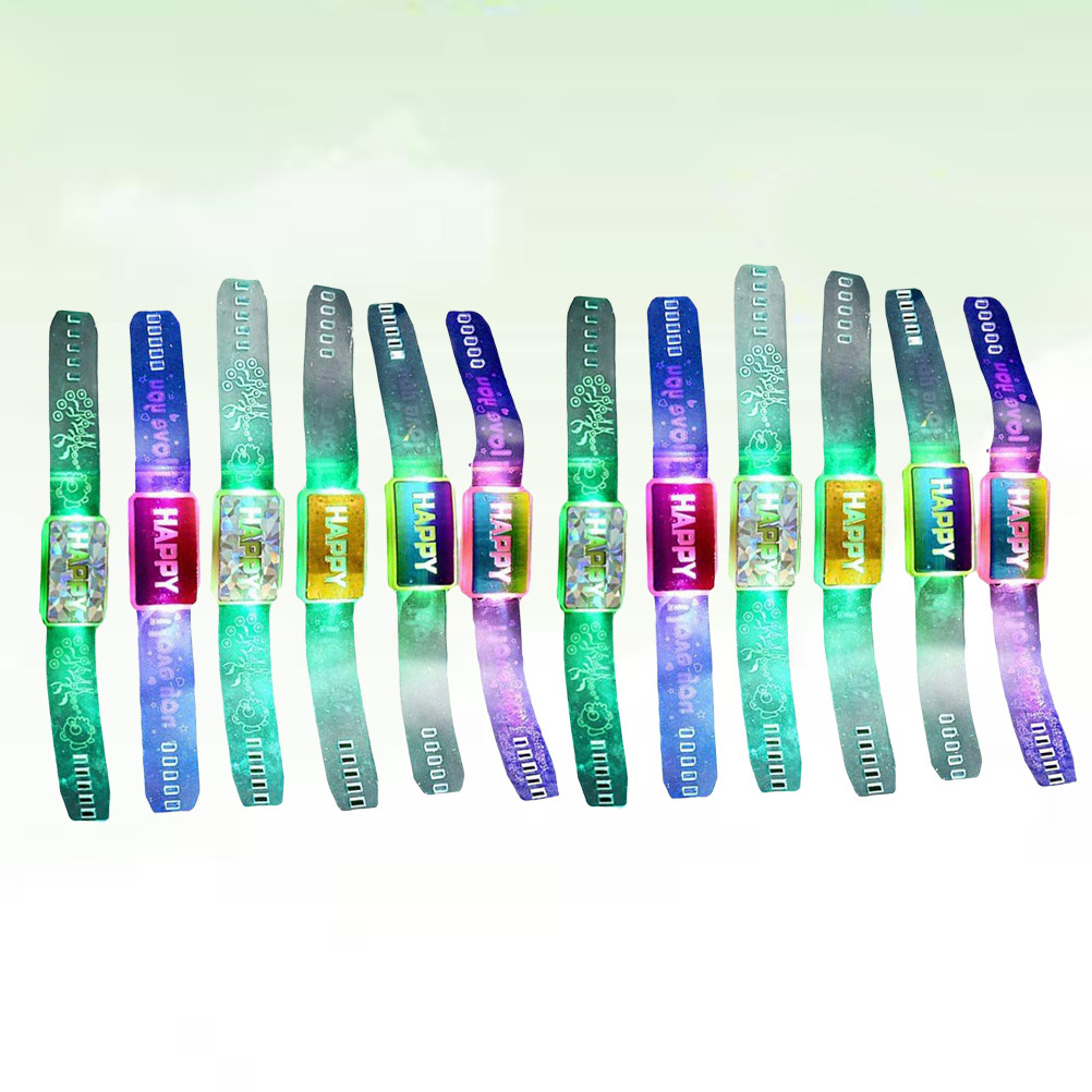 12Pcs Luminous Flash Bracelets - Running Gear In The Dark 评论和价格