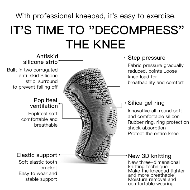 Elastic Silicone Knee Brace N - Running Gear Usa 评论和价格