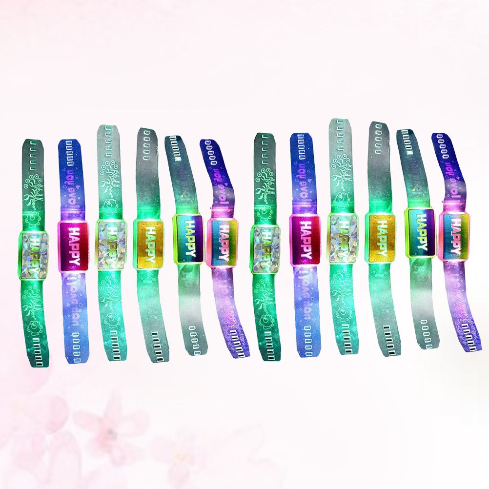 12Pcs Flashing Luminous Bracel - Running Gear In The Dark 评论和价格