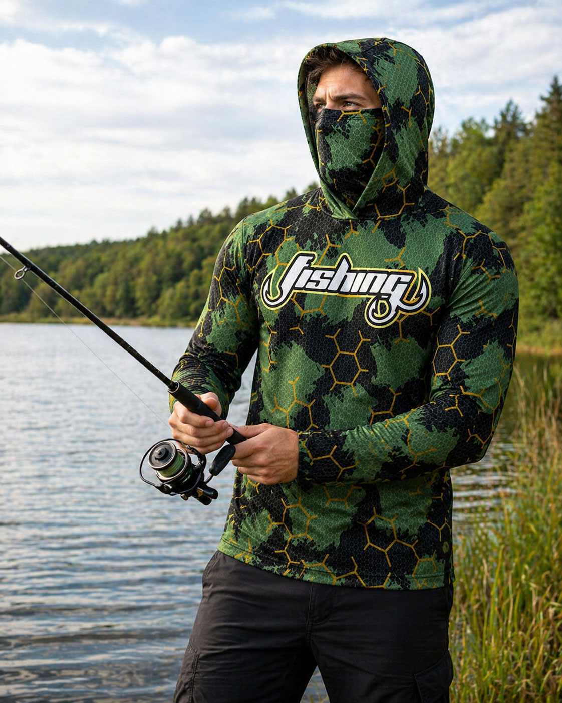 Fishing Hood Riding Tops Wear  - Running Gear Usa 评论和价格