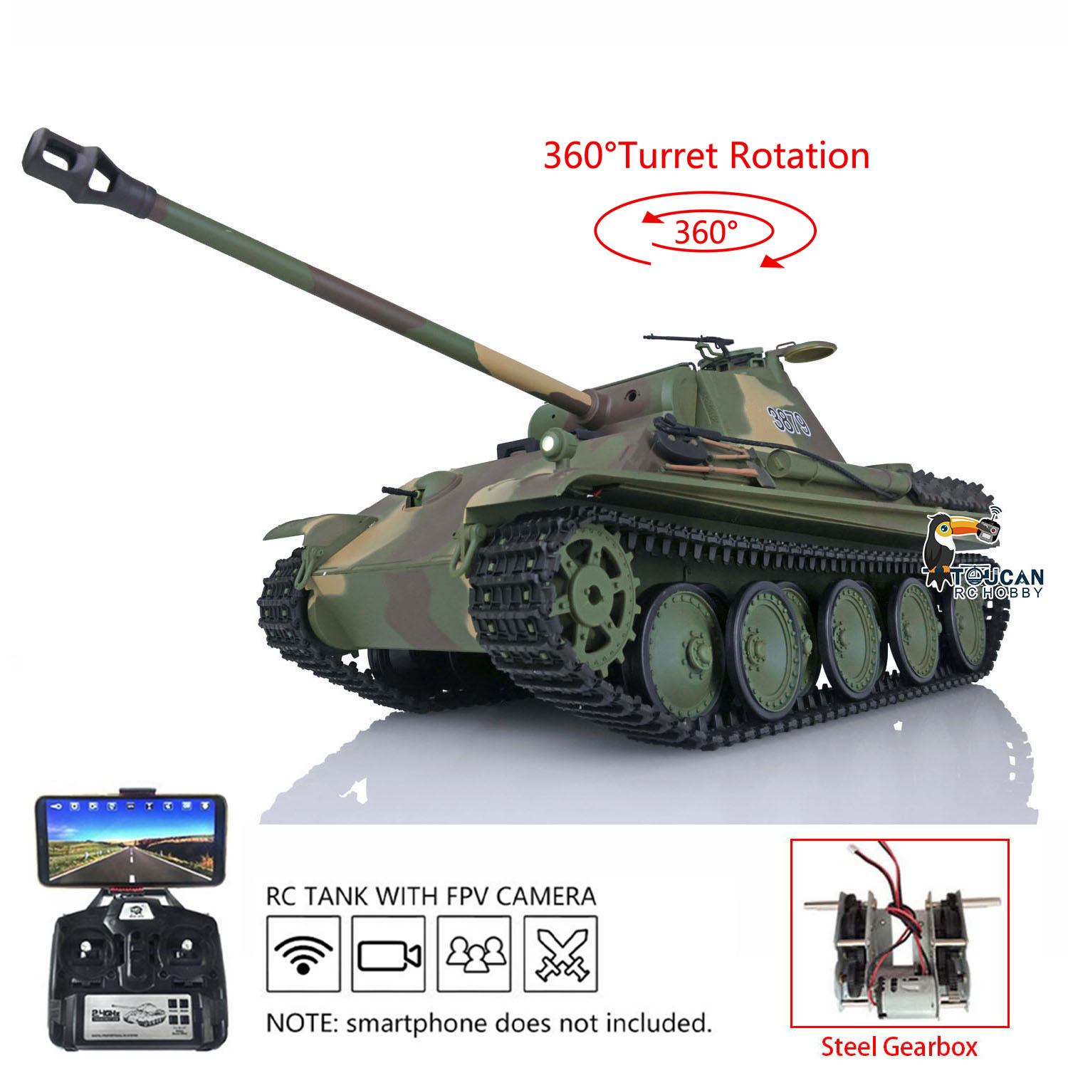 Heng Long 1/16 RC Tank 7.0 Pla - Running Gear Box 评论和价格
